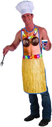 Express Novelties Online Outdoor Luau Themed BBQ Funny Apron Barbecue Grill Kitchen Gift