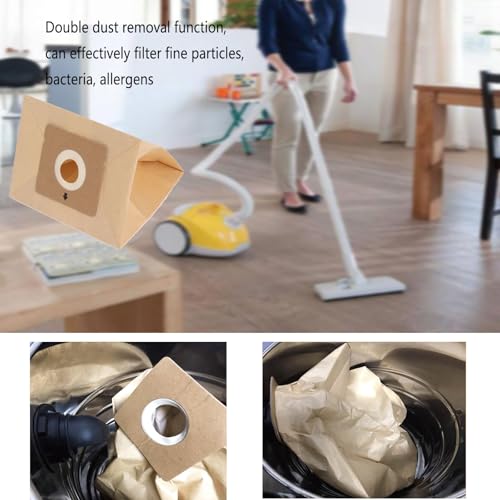 15 Vacuum Cleaner Bags Compatible with Rowenta ZR003901 Moulinex City Space and Moulinex Mini Space and Accessimo Vacuum Cleaner