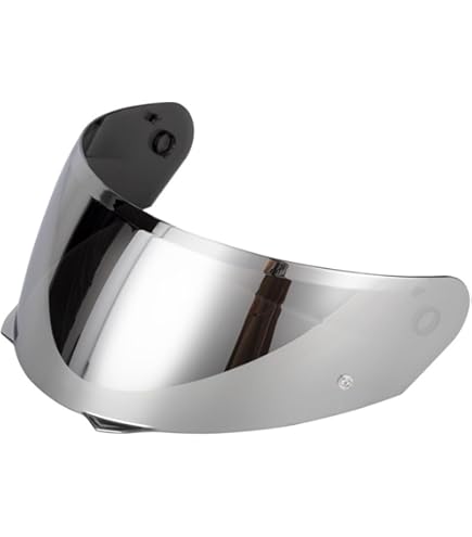 Amazon.com: The Helmet Shop HJ-33 Silver Mirror Motorcycle Helmet