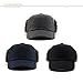SIGGI Mens Wool Winter Visor Baseball Cap Earflap Hat Faux Fur Ear Warmer Large Black