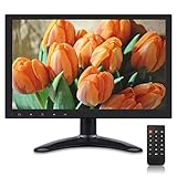 TOGUARD IPS Portable Monitor 12 Inch HD 1920x1080 Small HDMI Display Screen with USB/VGA/AV/Micro SD Card Slot for PC CCTV Security Camera, Built-in Hi-Fi Speaker, Remote Control, Touch Button