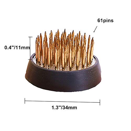 UUsave Ikebana Kenzan Flower Frog Round Flower Arranging Frog Spiky Frog Fixed Tools Art Floral Arrangement Japanese Pin Holder (Diameter 1.3"/34mm)