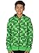 JINX Minecraft Big Boys' Creeper Zip-Up Costume Hoodie, with Mask, Green, Small