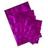 100x Premium Purple/Rose Mylar Foil Open Top Sampling Pouch (7cm x 10cm)