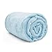 Kingole Flannel Fleece Microfiber Throw Blanket, Luxury Light Blue King Size Lightweight Cozy Couch Bed Super Soft and Warm Plush Solid Color 350GSM (108 x 90 inches)