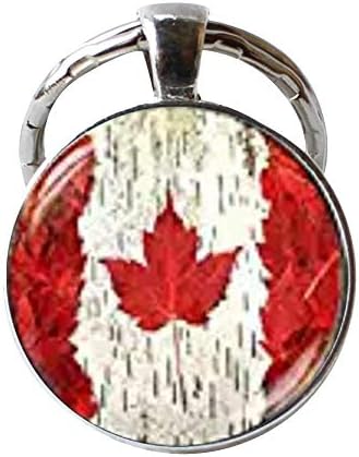 Canada Flag Keychain,Toronto Ottawa Canada Keychain,Canada Maple Leaf Flag Keychain