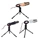 Computer Microphone,Condenser Microphone,Podcast Microphone,Desktop Microphone,Studio Microphone with Stand 3.5mm Plug & Play for Online Chatting, Recording,Gaming