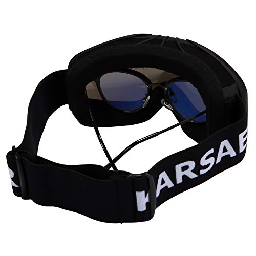 Karsaer Ski Goggles, Snowboard Goggles, Anti-Fog 100% UV Protection, Double-Layer Cylindrical Lenses, OTG, Anti-Fog & Helmet Compatible Fit Snow Goggles for Men & Women