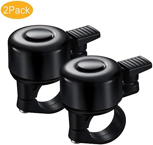 MFJUNS Bike Bell (2 Packs), Aluminum Mini Bicycle Bell, Classic Bicycle Bell for Kids and Adults, Loud Long Crisp Clear Sound, Cycling Ringing Bike Horn