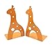 Daiso Giraffe Bookends for Kids Non-Skid Metal Orange 6.63 Inches Tall (Set of 2)