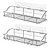 KESOL Adhesive Shower Caddy Shower Shelf Organizer for Bathroom Organization with Hooks, SUS304 Stainless Steel, 2 Pack (Silver)