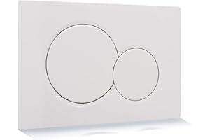 PuritySage Wall Hung Toilet Tank Dual Flush Plate,Design for Geberit Sigma01-115.770.11.5,Toilet Base Plate with Space Saving and Save water,Easy Installation(Injection white)