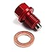 Magnetic Oil Drain Plug Bolt (M12 x 1.5) compatible with Honda CRF50 CR125 CR250 CRF250L XR250 Motorcycle Dirt Bike