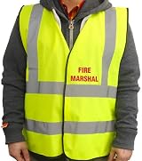 VSafety V Safety Fire Marshal Basic High-Visibility Vest Medium Yellow view 2