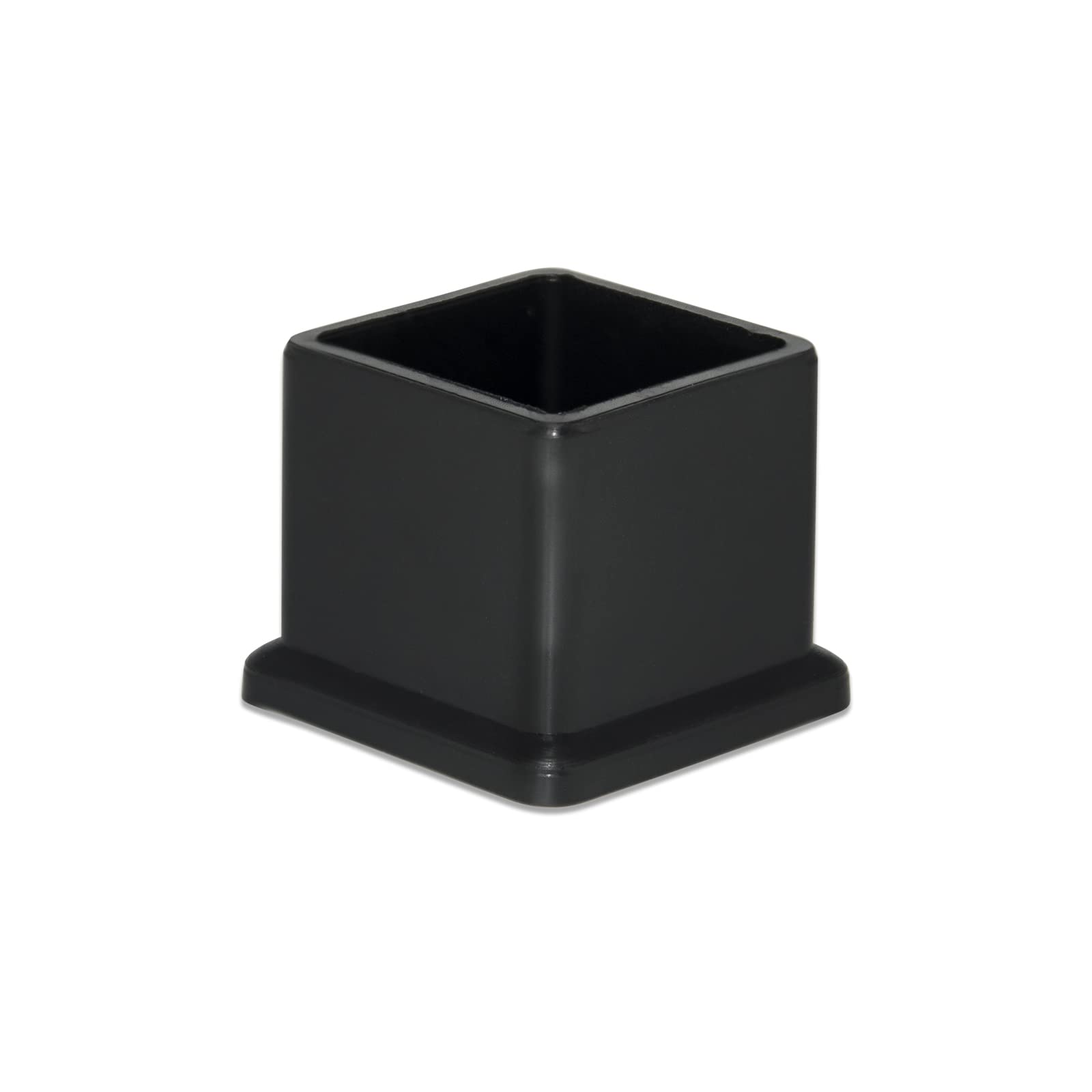 Flyshop 20 Pieces 22 x 22mm PVC Chair Leg Caps Square, Protective Caps for Chair Legs, Floor Protectors, [Noise Reduction & Anti-Scratch], Durable Chair Socks, Black Furniture Feet Gliders