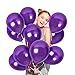 Treasures Gifted Metallic Purple Balloons - 100 Pack Dark Purple Baloons - 12in Latex Metallic Balloons - Globos Morados