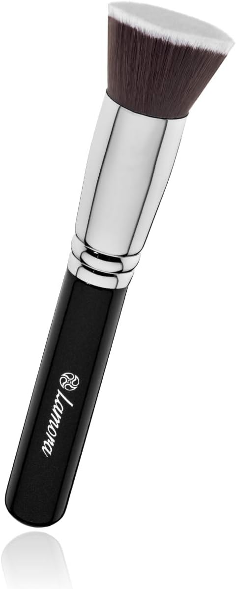 Foundation Brush Kabuki Flat Top - Perfect For Blending Liquid Make Up, Cream or Flawless Powder Cosmetics - Buffing, Stippling, Concealer - Premium Quality Synthetic Dense Bristles