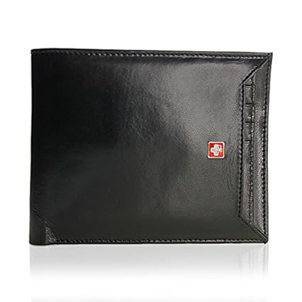 Swiss Military Men Black Wallet (LW23)