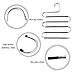Space Saving Pants Hangers - 4 Pack S-Type Non-Slip Scarf Hangers for Jeans & Pants