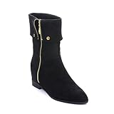 DBDK ESTRELLA-1 Women's Foldable Side Zipper Hidden Wedge Mid Calf Boots