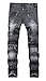 COLINNA Men's Moto Biker Vintage Distressed Ripped Slim Fit Skinny Stretch Denim Jeans
