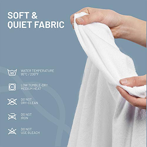 ENITYA Waterproof Mattress Protector with Zipper,Breathable Mattress Encasement with Cotton Surface Fabric,Premium Mattress Cover,Soft Mattress Pad Comes in All Sizes:T,TXL,F,Q,K,CK,Machine Washable. - Thumbnail 4