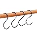 Outus 20 Pack Black S-Hooks S Hanging Hooks S Shaped Hooks S Hanger Hooks Kitchen Pot Pan Hooks
