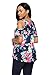 Asvivid Womens Summer Cold Shoulder Short Sleeve T-Shirt V Neck Floral Printed Loose Blouses Tops (Large, XX-Blue)