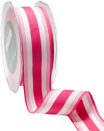 May Arts 1-1/2-Inch Wide Ribbon, Fuchsia Grosgrain Stripe