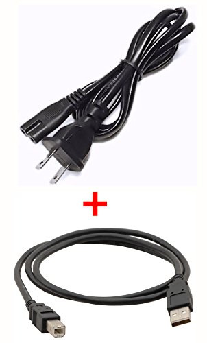 PlatinumPower AC Power Cord + USB Cable for HP Envy 4500 4501 4630 5530 5535 e-All-in-One Printer