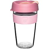 KeepCup Original Reusable Coffee Cup, 16 oz Lightweight Plastic Travel Cup with Splashproof Sipper Lid, Dishwasher Safe, Peaches (Pashmak Pink)
