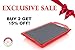 Delicious Kitchen Defrosting Tray with Red Foldable Basket That Catches Water | Safely Thaw Frozen Food and Meats Without Electricity Microwaves or Water