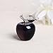 HongJinTian Natural Purple Tigereye Crystal &Gemstone Carved Apple Figurine Statue Handcarved Crystal Apple Ornament AVG.1.18Inch
