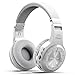 Bluedio H Plus (Turbine) Wireless Bluetooth Headphones V4.1 Bass Stereo Over-ear Headset with Mic FM Radio Support SD Card for iPhone Samsung (White)