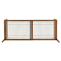 Richell Wood Freestanding Pet Gate, High-Large, Autumn Matte Finish