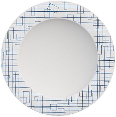 Ornamin Plate Deep Ø 24 cm Papyrus Blue Melamine (Model 1205) / camping plate, pasta plate, sturdy plastic plate, soup plate