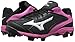 Mizuno Women's 9 Spike adv Finch frhse6 bk-wh, Black/Pink, 8 M US