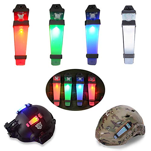 Efanr Tactical Helmet Light LED Safety Flashlight FMA Survival Light with Magic Tape Backed for Outdoor Airsoft Bike Sports Driving (Green)