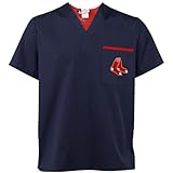 MLB Boston Red Sox Navy Blue Scrub Top