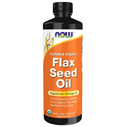 NOW FOODS ORGANIC FLAX SEED OIL, 24-OUNCE