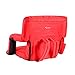 Portable Stadium Seat Chair, Sportneer Reclining Seat for Bleachers with Padded Cushion Shoulder Straps, Red, 2 Pack