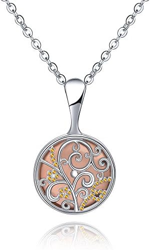 Yishun Replacement Misfit Bloom Necklace (Stainless Steel+Embedded Diamond) for Misfit Shine 2 (Yellow)