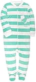 HONGLIN Infant Baby Striped Cotton Romper Autumn New White and Green Footie Sleepwear Baby Boys Long Sleeve Jumpsuit 9-12 Months ¡­