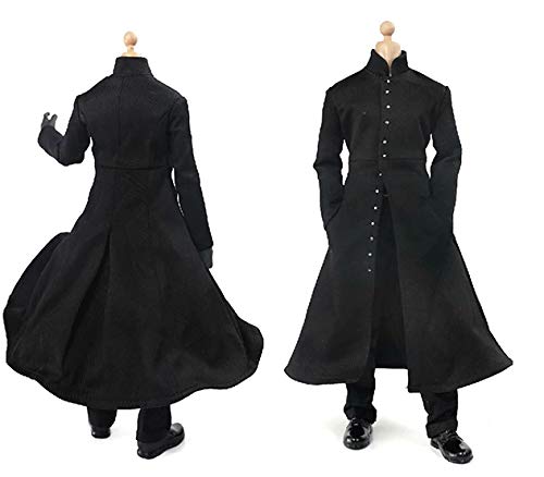 Studio one 1/6 Scale Clothes Set Black Cloak Coat Pants Belt for 12 Inch Action Figures Models Doll