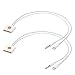 Lightning to 30-Pin Adapter with Audio Cable Cord for iPhone 6/ 6 Plus / 5 / 5S / 5C, iPad Air, iPad mini , iPad 3 4, iPod Nano (7th gen), and iPod Touch (5th gen) (white+white)