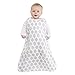 HALO SleepSack, 100% Cotton Muslin Wearable Blanket, Swaddle Transition Sleeping Bag, TOG 0.5, Grey Tree Leaf, Medium, 6-12 Months