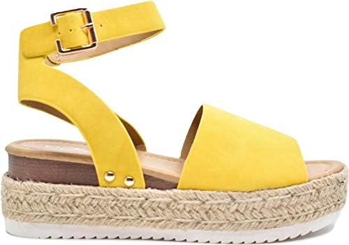 Womens Casual Espadrilles Trim Flatform Studded Wedge Jute Sole Platform