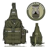 BLISSWILL Outdoor Multifunctional Tackle Bag Water-Resistant Fishing Tackle Bag Sports Shoulder Bag Crossbody Messenger Bag for Fishing Hiking Climbing Cycling Hunting