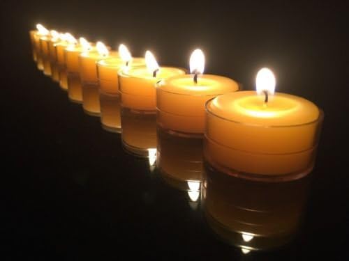 100% Beeswax Tea Light Candles (set of 12)