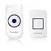 FAMILOVE Smarthome Wireless Doorbell with Receiver Operating Range with 36 Extra Loud Chimes for Home Office , LED Indicator on Push Button Transmitter (WHITE 1 Button and 1 Plugin Receiver)
